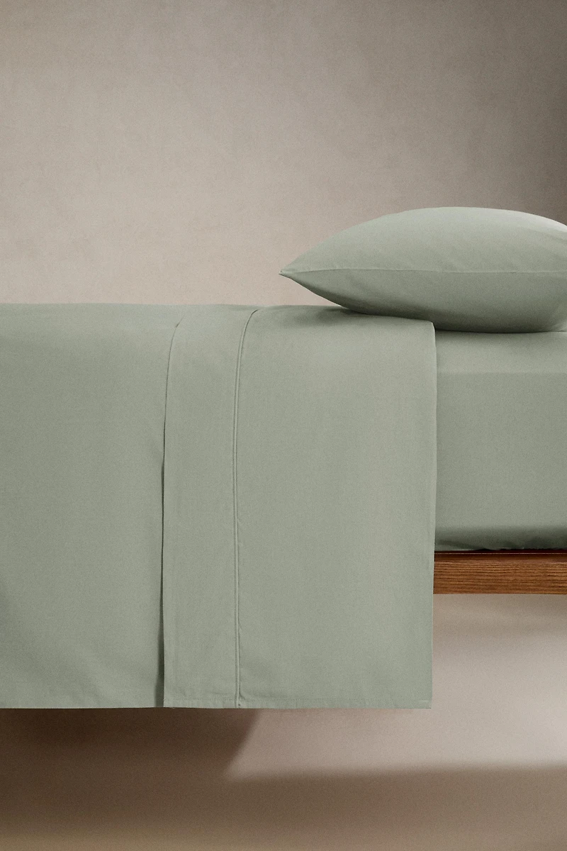 PERCALE COTTON FITTED SHEET | 11.8" THICK ( THREAD COUNT