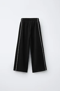 MODAL PANTS WITH CONTRASTING PIPING