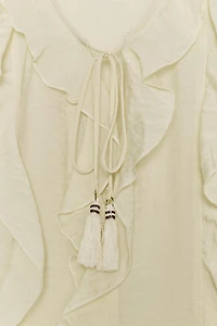 BLOUSE ROMANTIQUE À VOLANTS