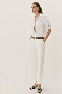 PANTALON AVEC REVERS ET CEINTURE