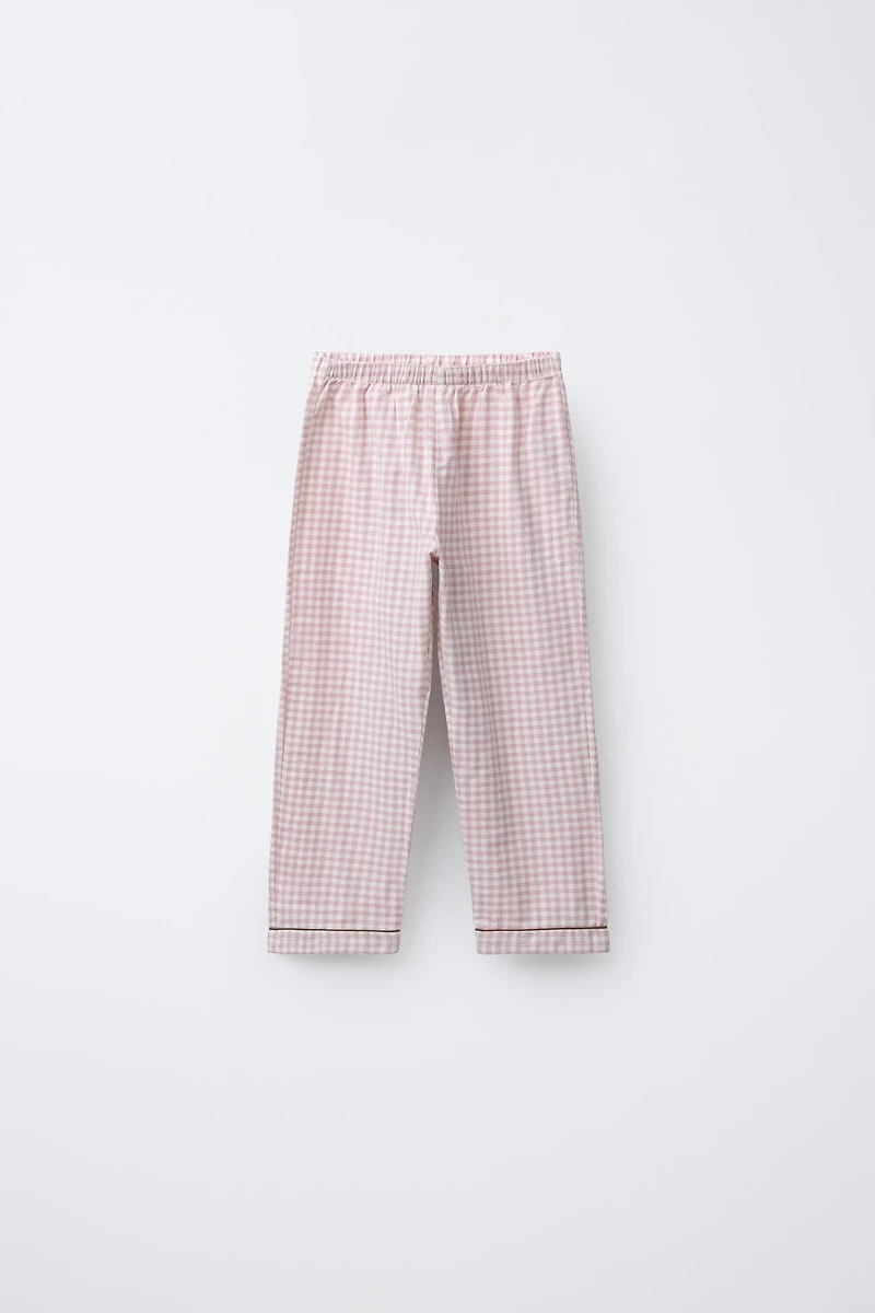 3-6 ANS / PYJAMA EN FLANELLE À CARREAUX VICHY