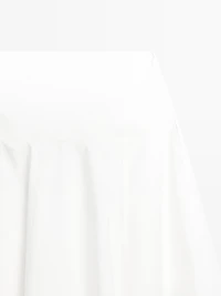 100% cotton midi skirt with yoke detail
