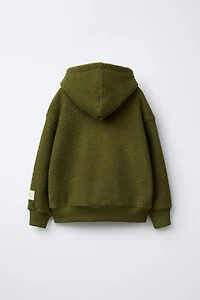 HOODIE SWEATSHIRT AND JOGGER PANTS SET WITH LABEL TEXTURE