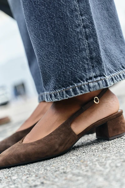 SUEDE SLINGBACKS