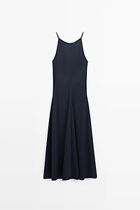 Robe en popeline à fines bretelles