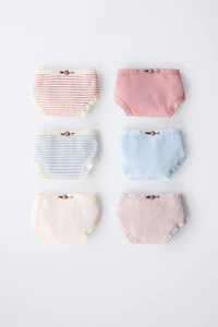 6 YEARS/ SIX-PACK OF FLORAL UNDERWEAR
