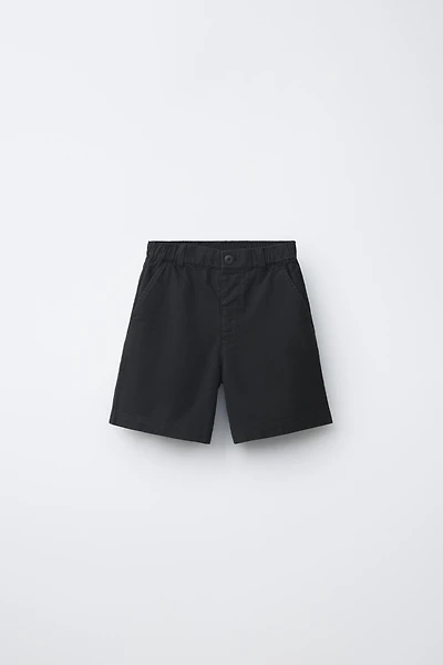COTTON AND LINEN SHORTS
