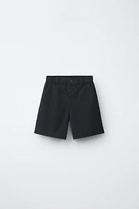 COTTON AND LINEN SHORTS