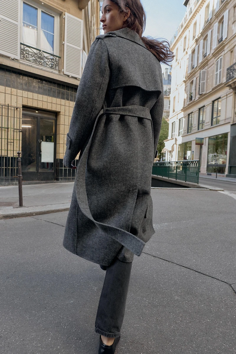 BELTED WOOL COAT