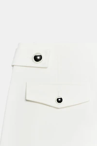 METALLIC BUTTON SHORTS