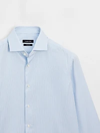 Chemise slim à rayures 100 % coton