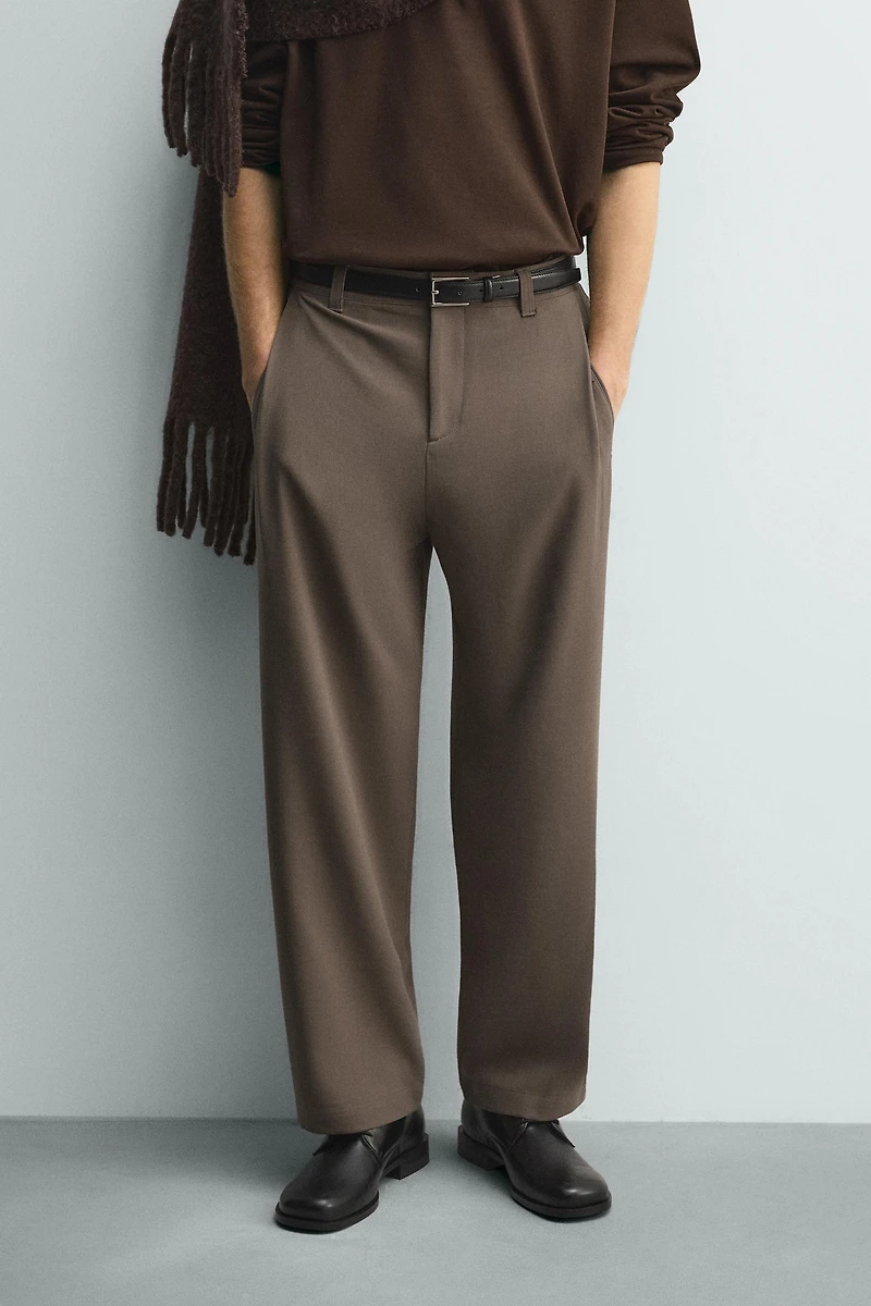 PANTALON PLIS COUPE DÉCONTRACTÉE