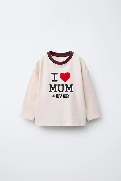 CONTRAST TEXT T-SHIRT