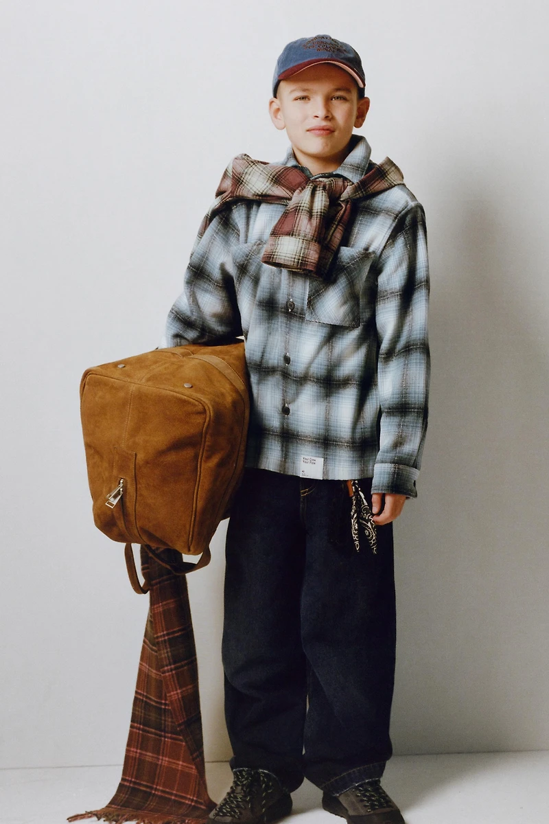 SURCHEMISE À CARREAUX AVEC ÉTIQUETTE