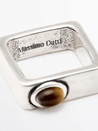 Pack of geometric stone rings
