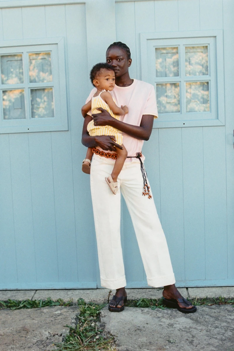 STRIPED T-SHIRT AND BLOOMER SET