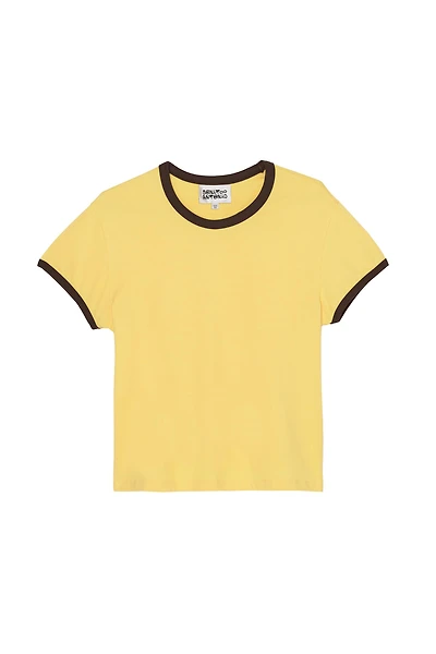 SLIM FIT T-SHIRT WITH CONTRASTING RIB TRIM