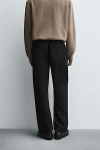 TEXTURED JOGGER WAIST PANTS