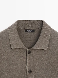 Cotton blend knit cardigan
