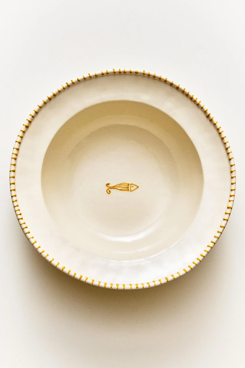 FISH EARTHENWARE SALAD BOWL