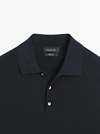 100% cotton knit polo shirt