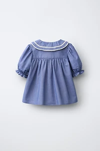 CONTRAST LACE BLOUSE