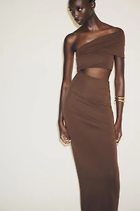 ASYMMETRIC CUT OUT MAXI DRESS