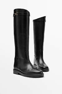 Leather riding boots