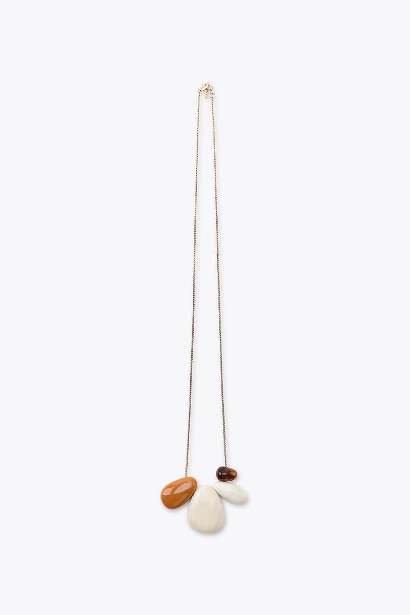 RESIN STONE CHAIN NECKLACE