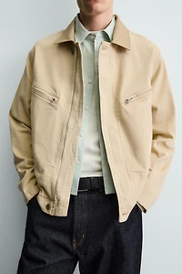 VESTE EN JEAN COL COMBINÉ