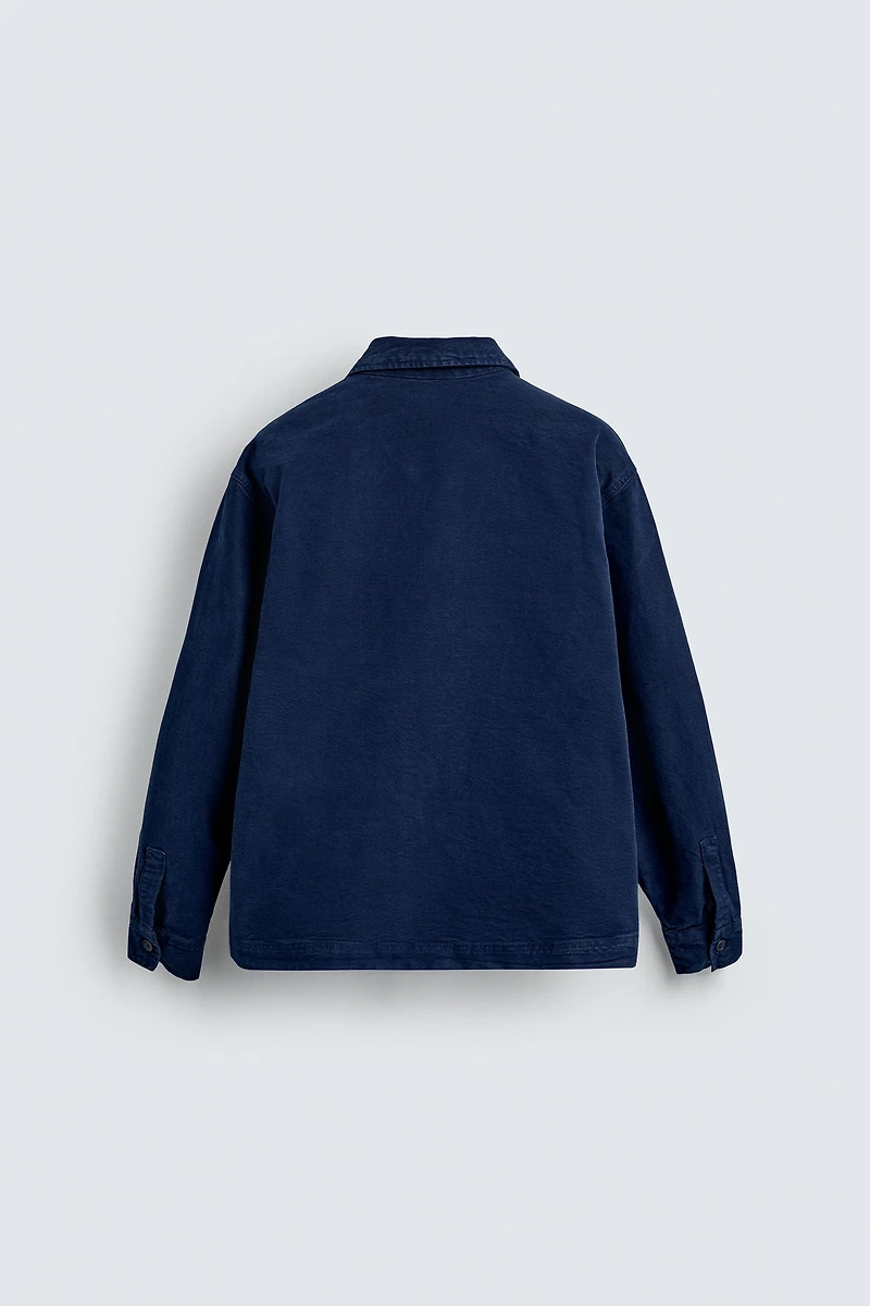 TEXTURED POCKET OVERSHIRT
