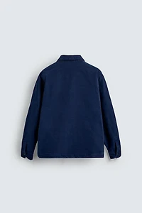 TEXTURED POCKET OVERSHIRT
