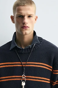 JACQUARD STRIPE SWEATER