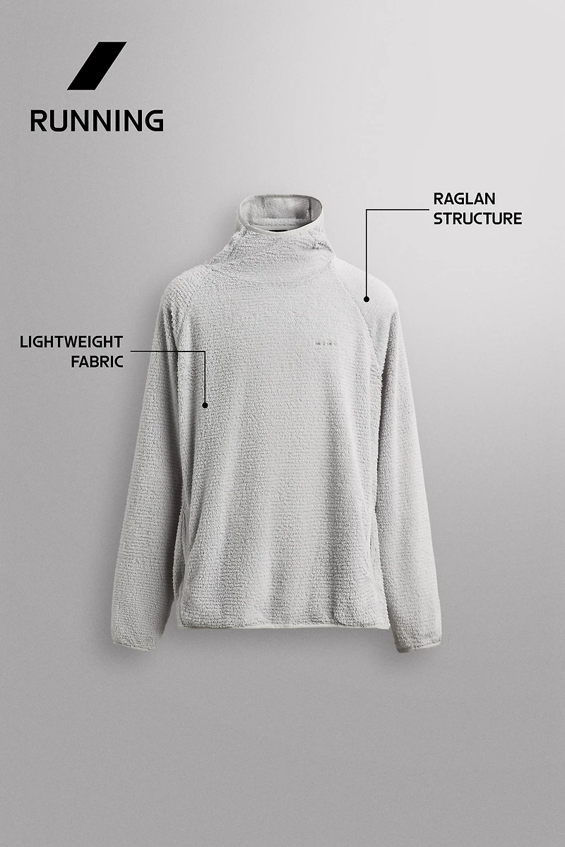 TEXTURED FLEECE HOODIE
