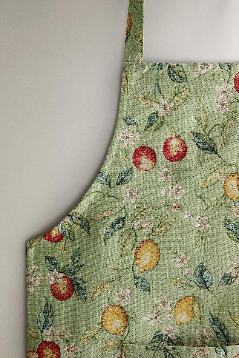TABLIER JACQUARD CITRONS