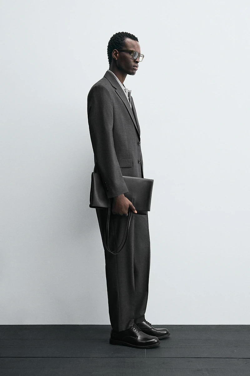 CHECK SUIT PANTS