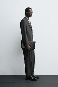 CHECK SUIT PANTS