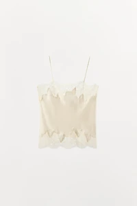 SATIN LACE CAMISOLE TOP