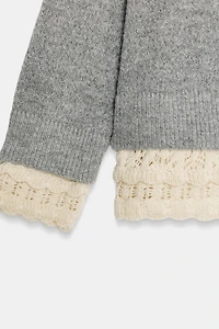 COMBINATION KNIT SWEATER