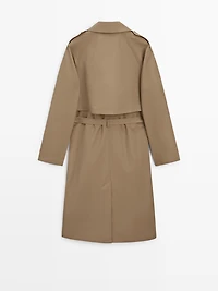 100% cotton trench coat