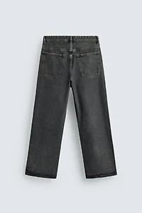 WAXED EFFECT BAGGY FIT JEANS