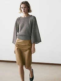Pull en maille de coton mélang