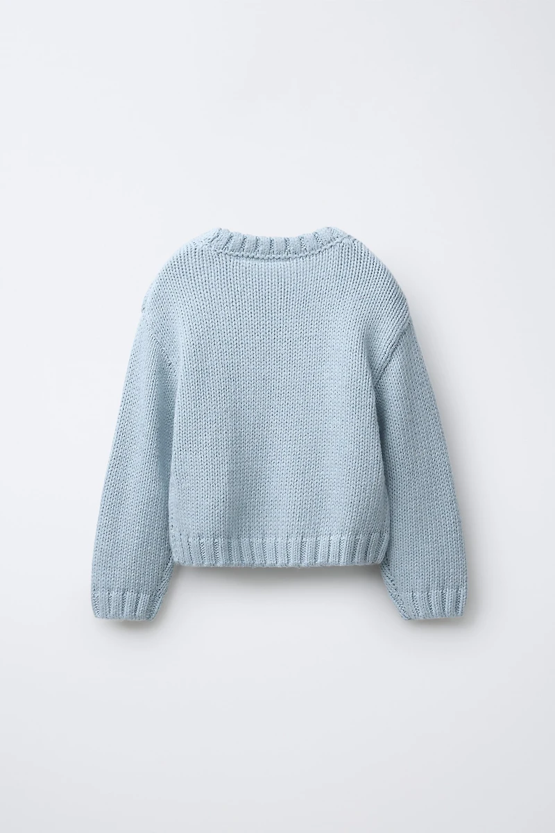 EMBROIDERED KNIT SWEATER
