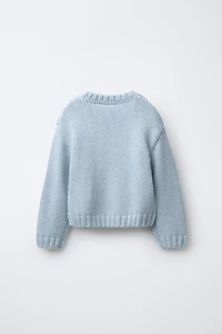 EMBROIDERED KNIT SWEATER