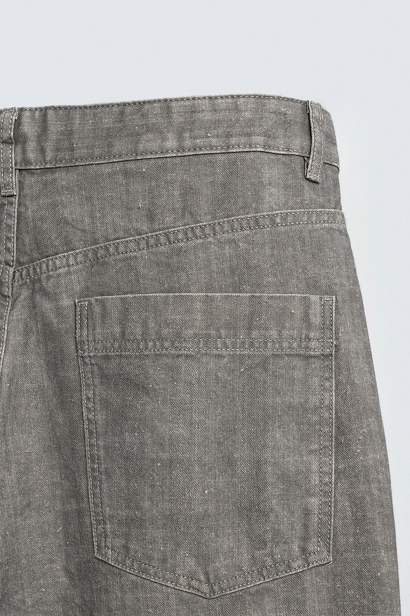 PANTALON STRAIGHT FIT À CHEVRONS