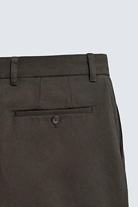 TEXTURED STRAIGHT FIT PANTS