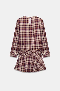 PLAID MINI DRESS