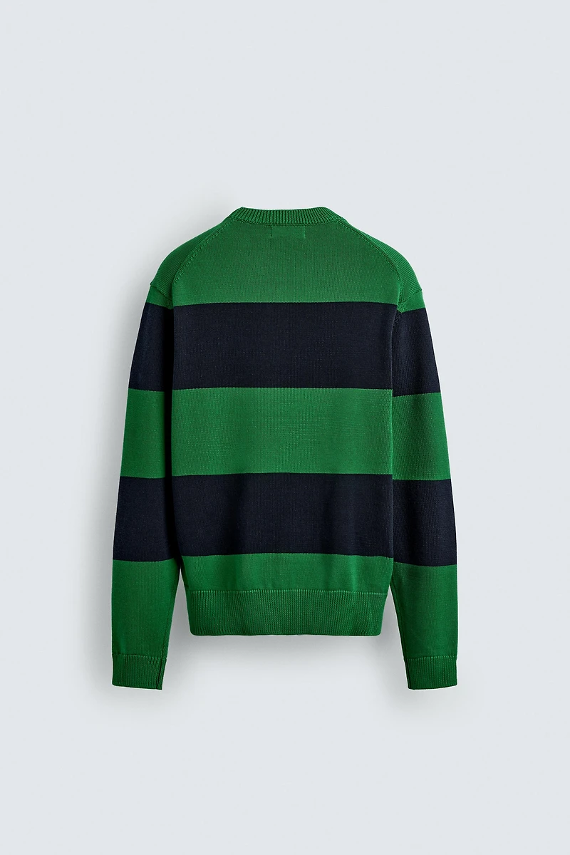 AARON LEVINE X ZARA STRIPED JACQUARD JUMPER