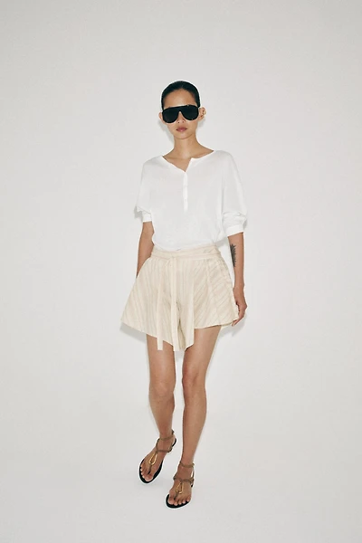 SHORT PLISSÉ À RAYURES ZW COLLECTION
