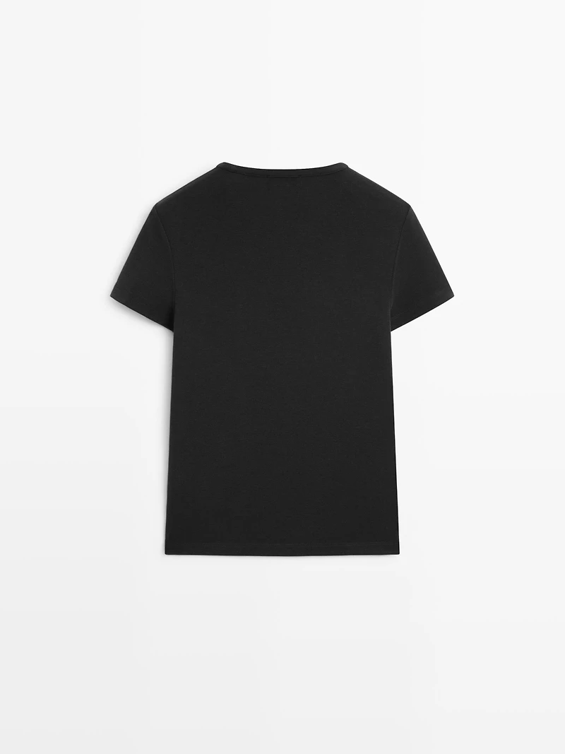 Lyocell blend short sleeve T-shirt